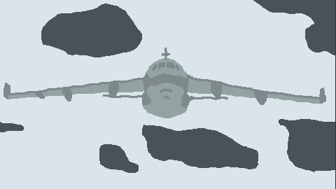 Plane fly-in animation